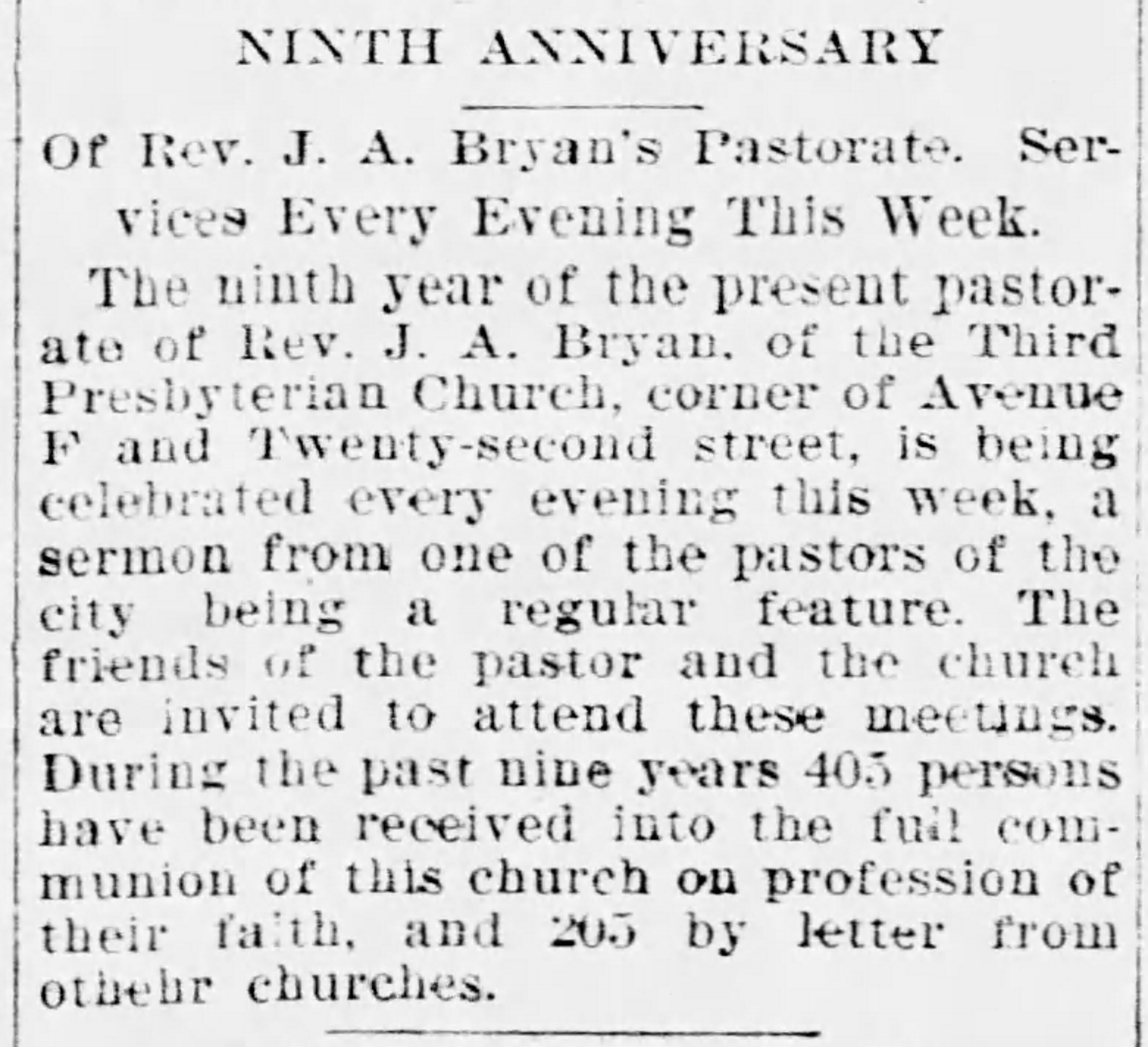 Ninth Anniversary Announcement